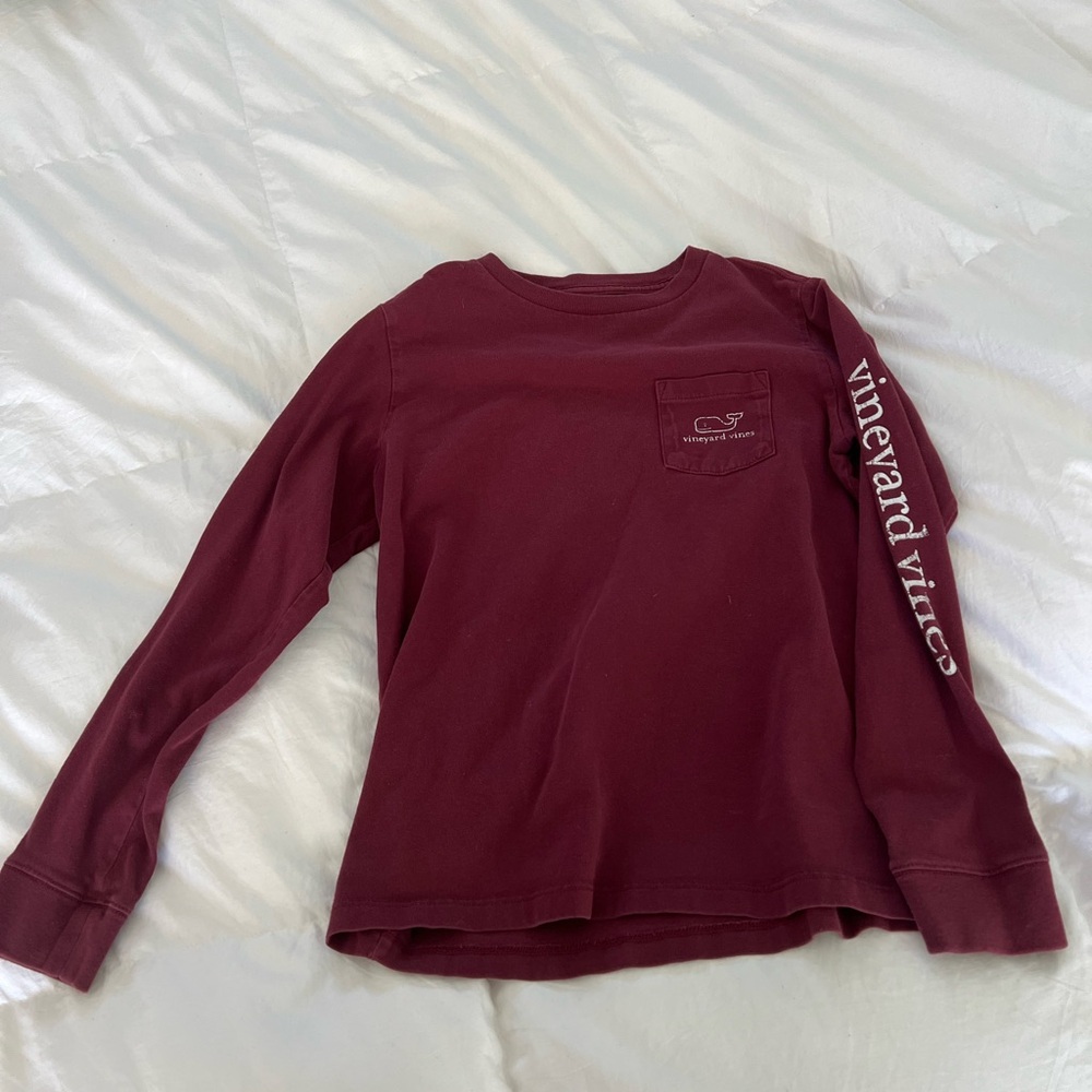 Vineyard Vines Maroon Long Sleeve Shirt